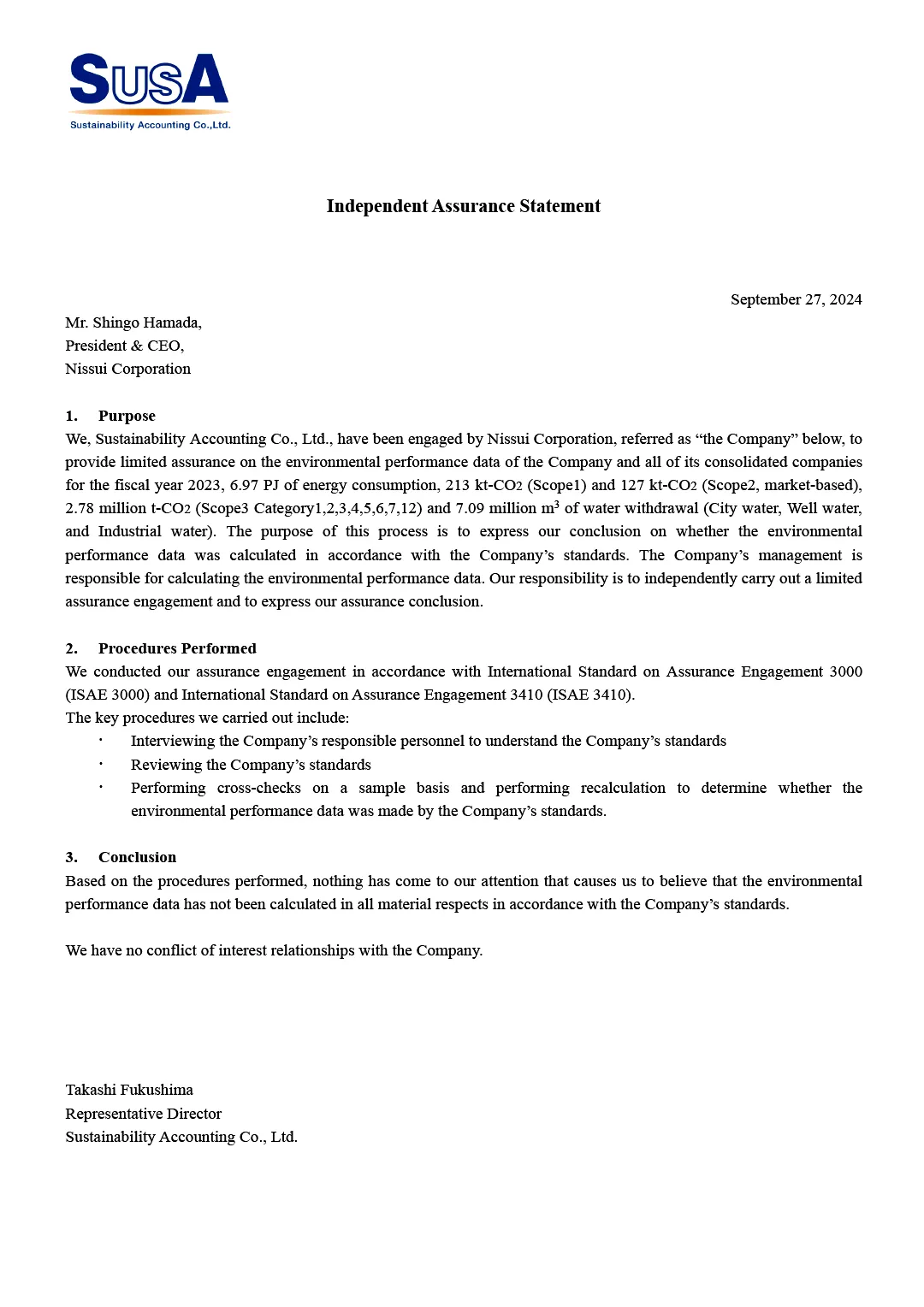 Independent Assurance Statement FY2023